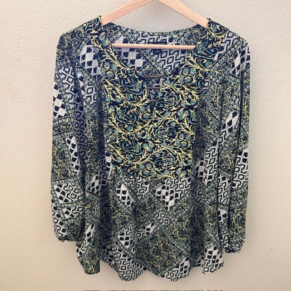 New Directions Boho‎ Blouse Size XL